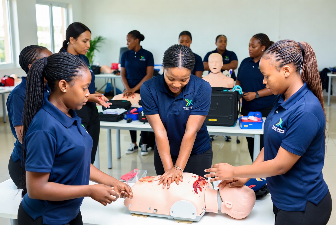 First aid training class